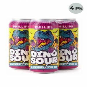 Phillips Dinosour Blackberry Sour - 4 X 473 Ml